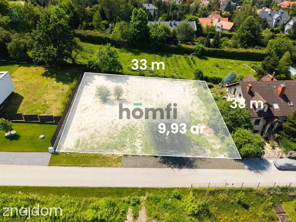Działka przy Lesie Wolskim 993 m2 Kraków - zdjęcie 2