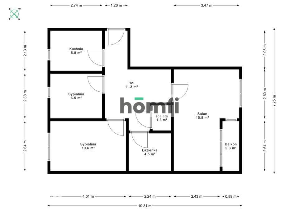 Przestronne 3 pok. na Starej Pradze, 70m2, METRO - zdjęcie 19