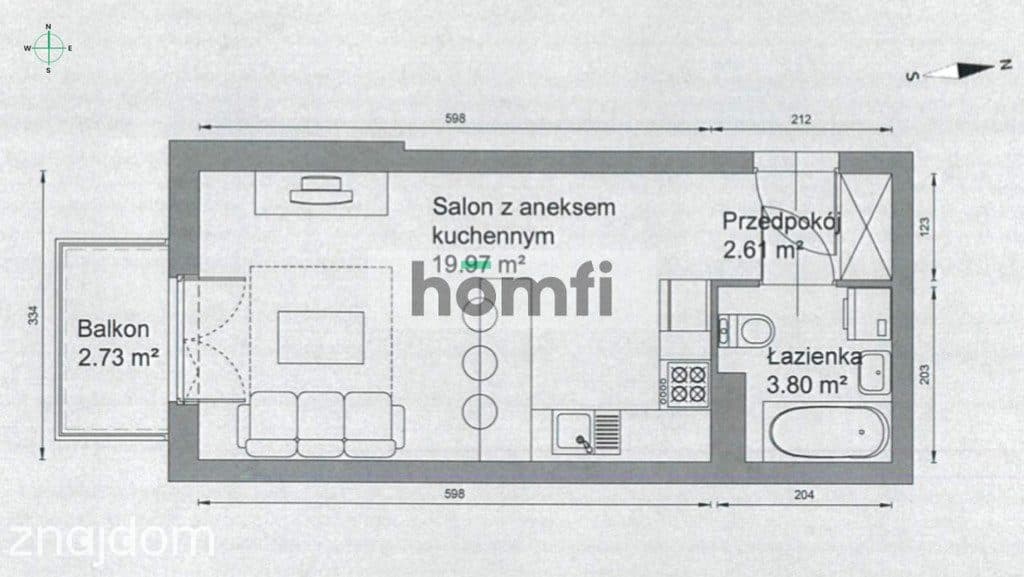 Jasna i stylowa kawalerka z balkonem – ul. Czeczów - zdjęcie 13