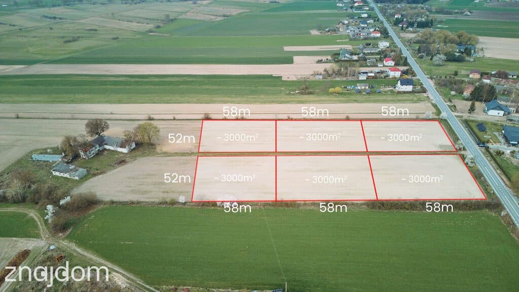 Ładna Działka Borowina Starozamojska 3000 m2 z WZ - zdjęcie 2