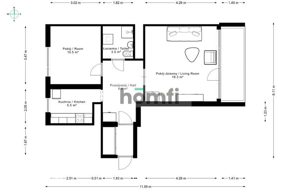 Bielsko-Biała | 2 pokoje | parter | duży balkon - zdjęcie 8