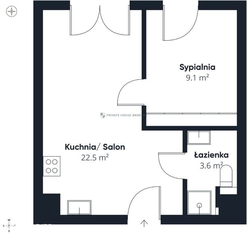 2 pokoje 37m² z ogródkiem, klimatyzacja| Bagry - zdjęcie 12
