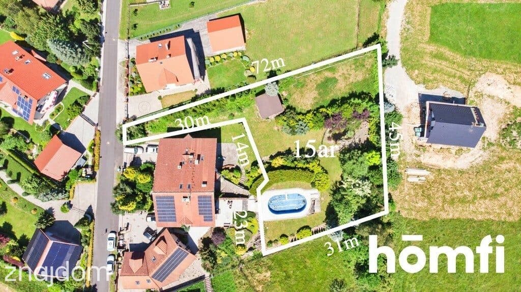 Działka budowlana z basenem 15,27ar Straconka