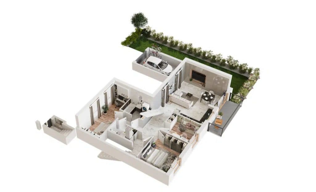 100m² apartament z ogrodem i garażem, Siechnice - zdjęcie 2