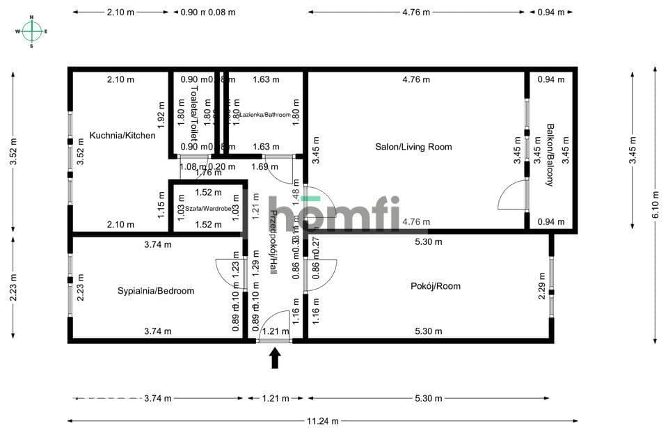 3 pokoje|58m2|Blisko centrum|Zielona okolica - zdjęcie 20