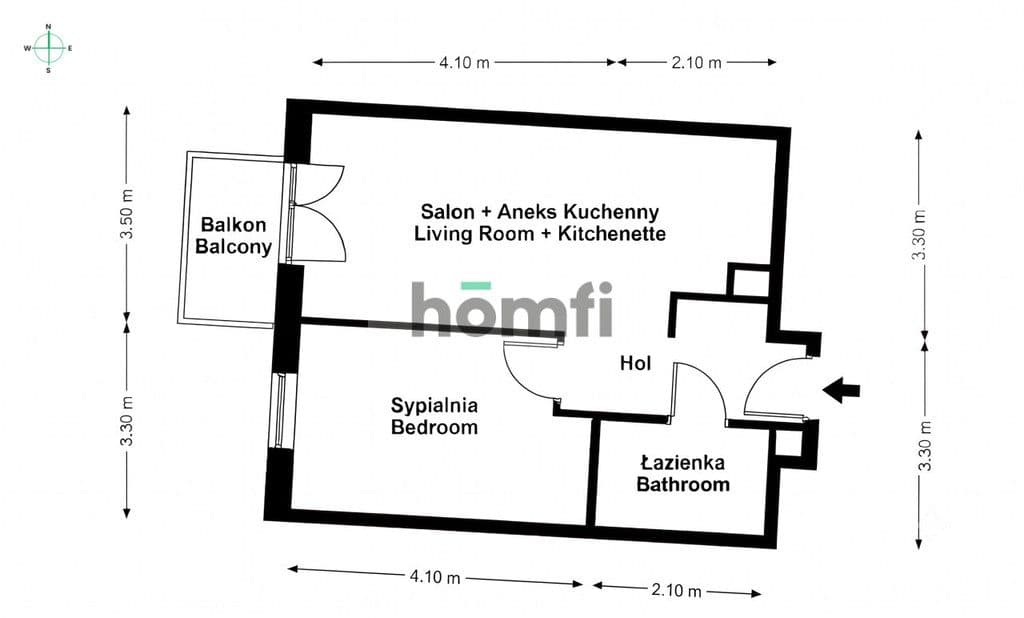 Eleganckie 2 Pokoje na Forcie Wola 43m2 - zdjęcie 13