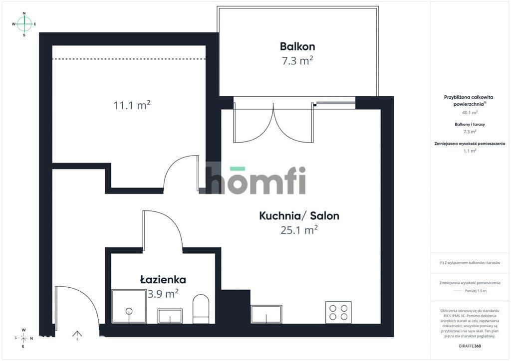 Nowoczesne 2 pokoje mieszkanie z dużym balkonem - zdjęcie 19