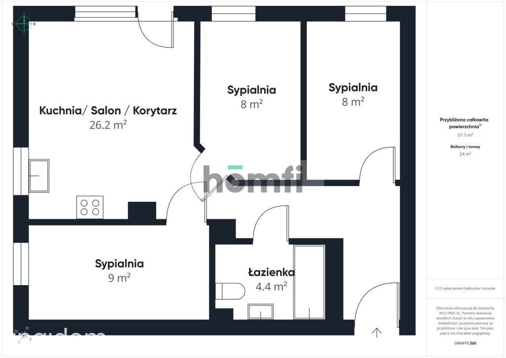 Nowoczesne 57 m²|Komfortowe 4 pok.|Toruń-Jar|Ogród - zdjęcie 15