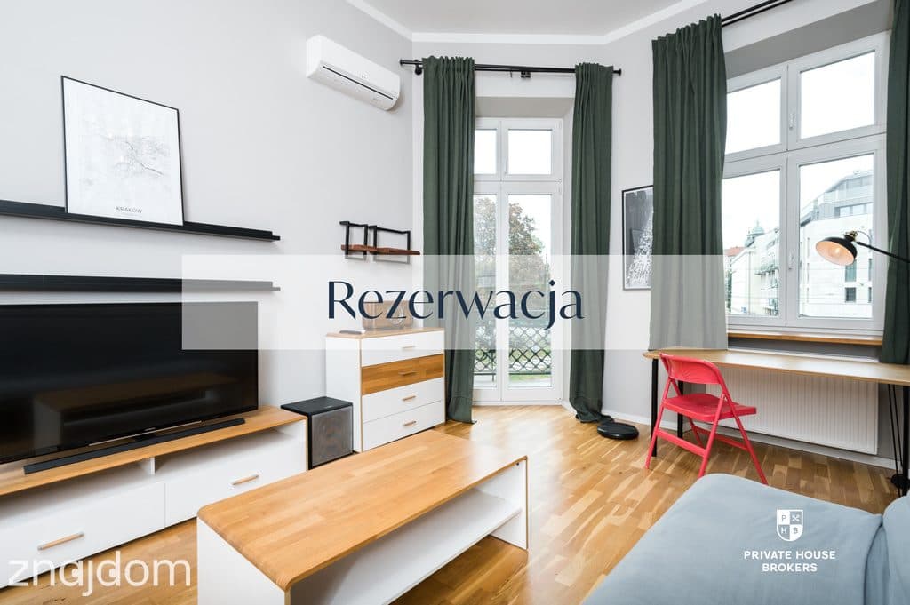 Mieszkanie 42m2, ul. Dietla. Widok na Wawel
