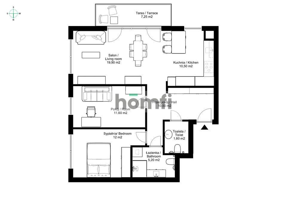 APARTAMENT 71,5 M2 |3 POKOJE| DOLINA TRZECH STAWÓW - zdjęcie 20