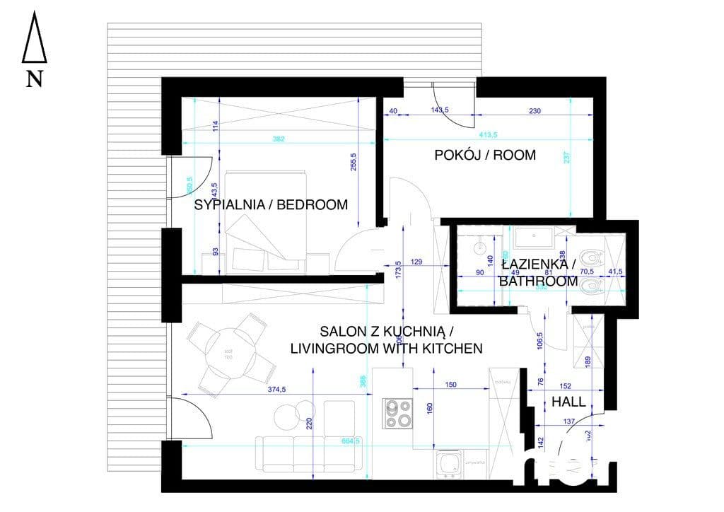 NOWE 3-POKOJOWE MIESZKANIE | BALKON 16 m² - zdjęcie 15