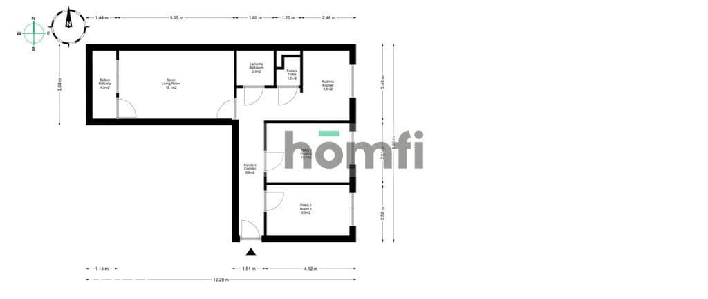 3-POKOJOWE MIESZKANIE 59 M² O WYGODNYM UKŁADZIE - zdjęcie 20