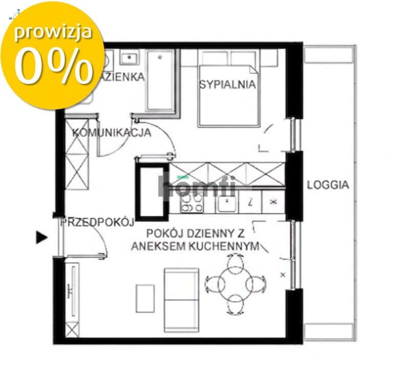 MIKATO | 2-pokojowe mieszkanie 39,33 m² z loggią - zdjęcie 7