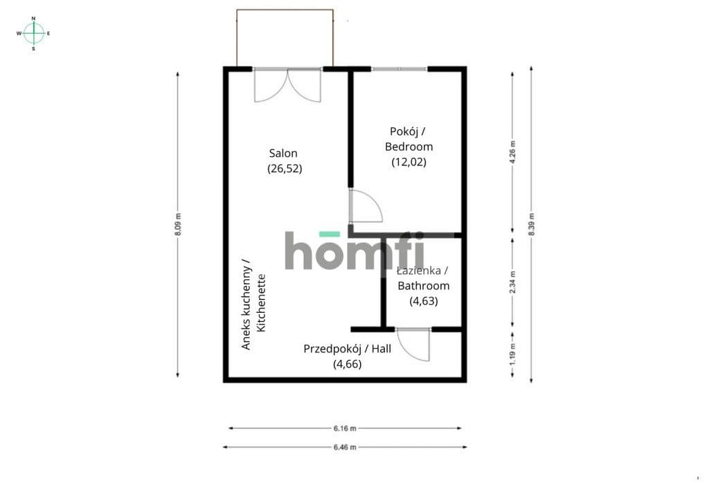 2 pok. z balkonem i garażem | 48 m2 | Reszelska - zdjęcie 8