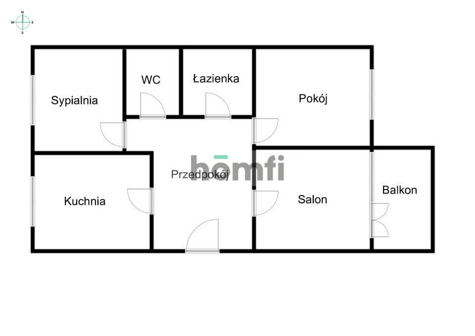 3 POKOJE | 62 m2 | DUŻY BALKON | ZIELEŃ - zdjęcie 11
