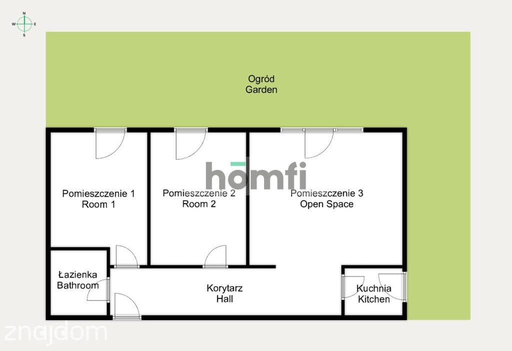 2 pokoje + open space / ogródek / m. postojowe - zdjęcie 20