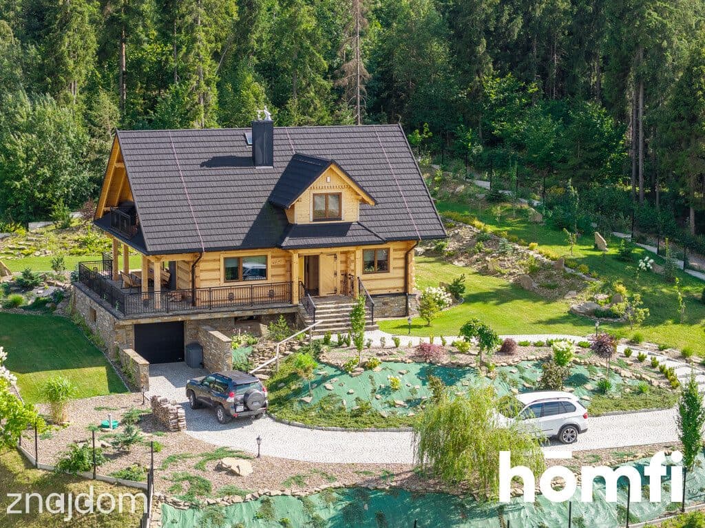 Góralska willa z bali z widokiem