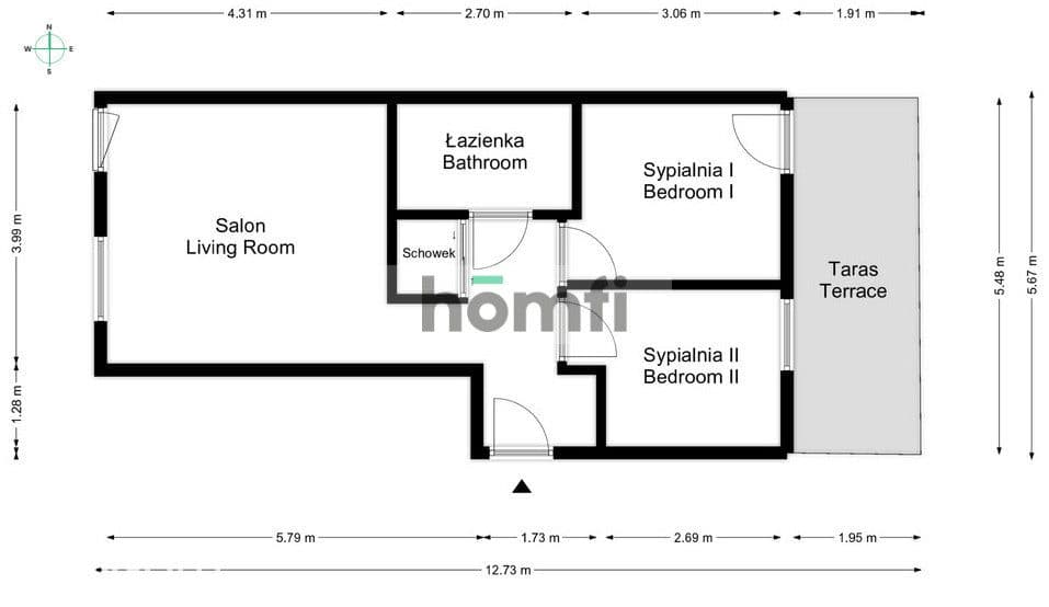 MIESZKANIE Z BALKONEM | 3 POK.| ŻABINIEC | 48,2 M2 - zdjęcie 8