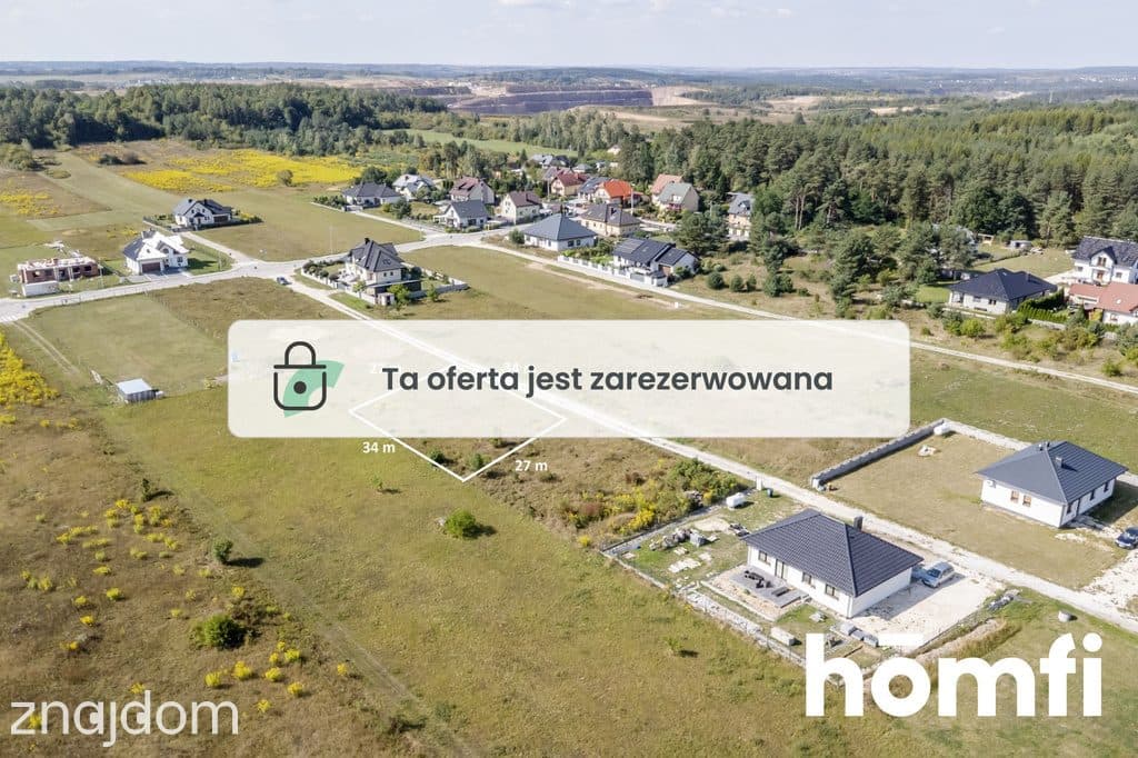 Działka 927 m² w Kowali, tylko 10 km od Kielc
