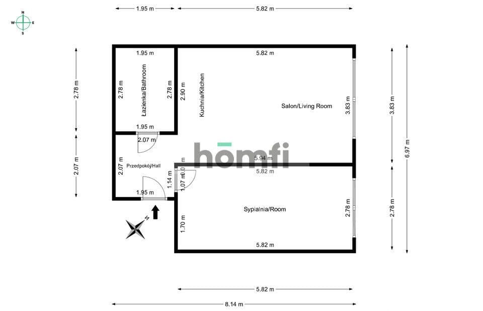 Bażantowo|48m 2 pokoje|Wysoki parter|Klima|Parking - zdjęcie 12