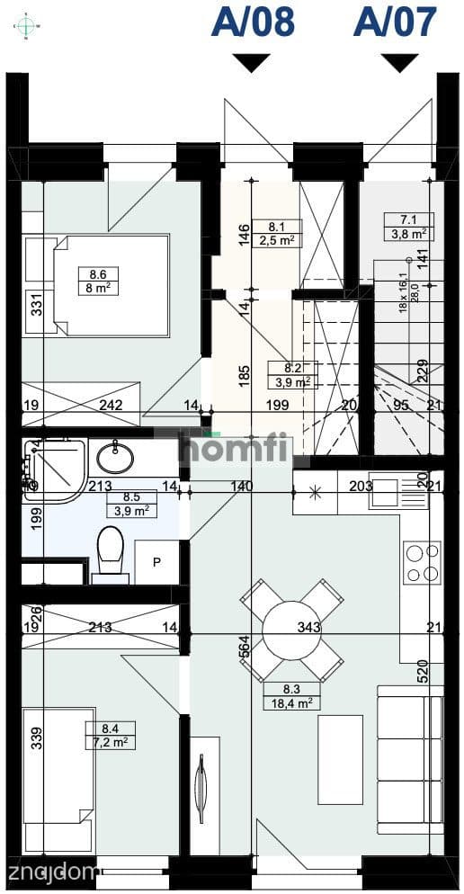 Podmiejska - 43,96m² - 2 sypialnie - Ogródek 34m² - zdjęcie 7