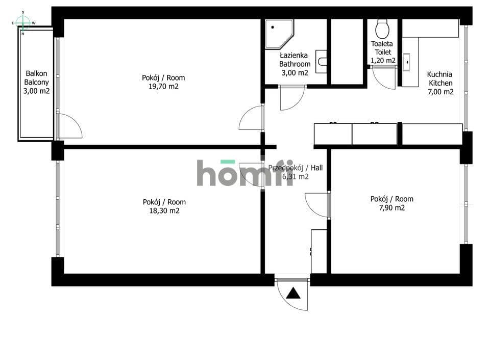 3 POKOJE | KLIMA | 63,40 m2 |KATOWICE PIOTROWICE - zdjęcie 19