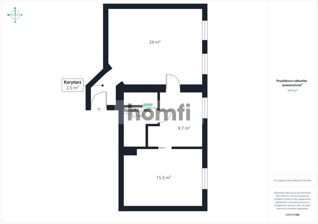 Mieszkanie 55,8 m² do aranżacji! Blisko WPKiW - zdjęcie 19
