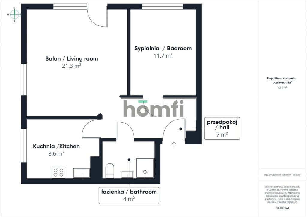 52 m2 | 2 pokoje | Balkon | Nowy Świat - zdjęcie 16
