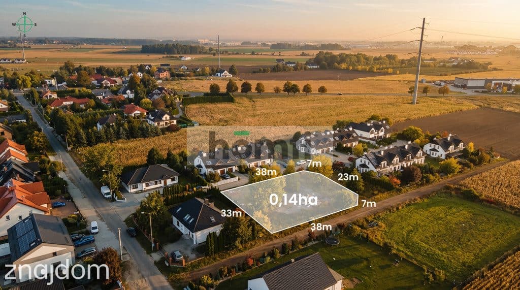 Działka pod dwa bliźniaki z MPZP|14 arów| Domasław - zdjęcie 9