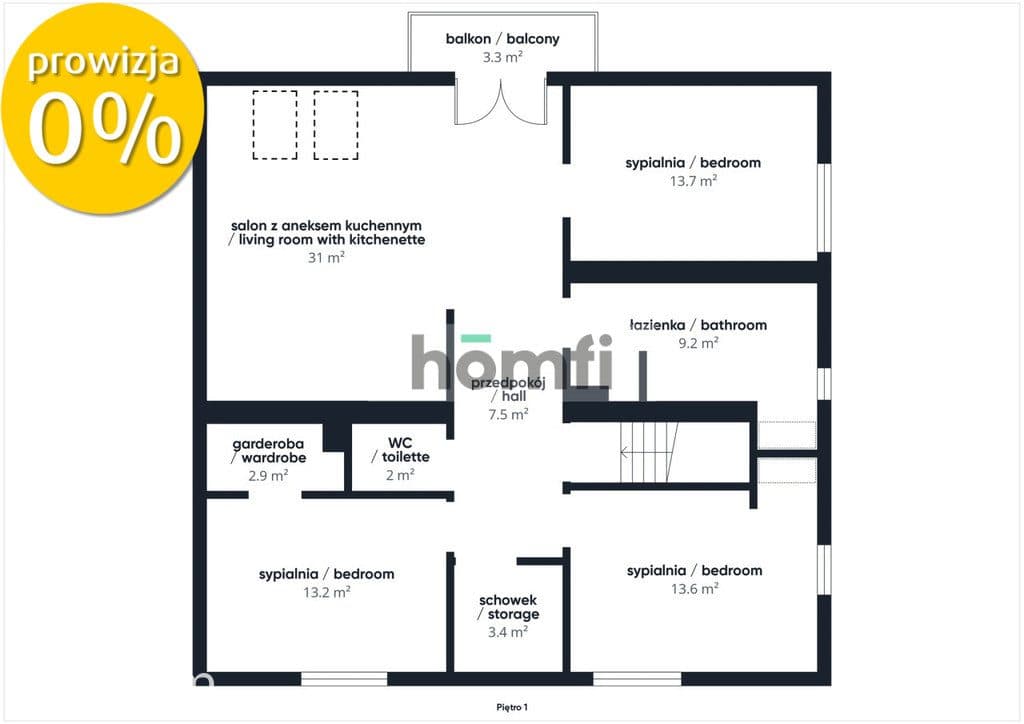 Nowe 4-pok.| 99m² +poddasze | ogród | m.parkingowe - zdjęcie 5
