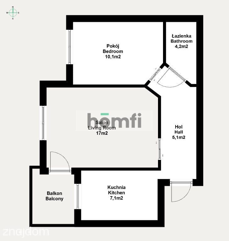 2 pokoje 46,6 m² | Galeria Zielone Wzgórza - zdjęcie 18