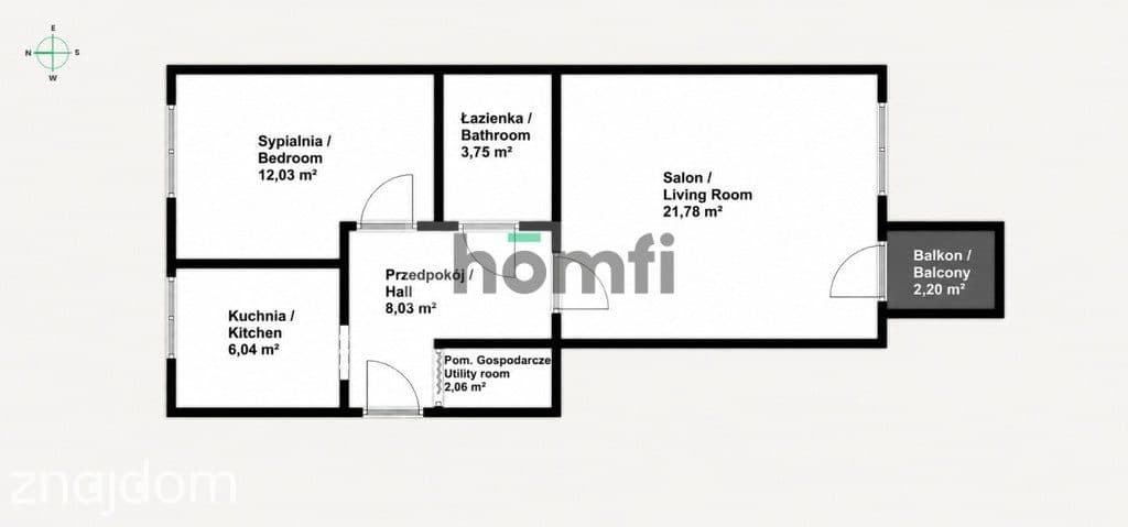 2 Pokoje | 53,69 m² | Balkon | Al. 29 Listopada - zdjęcie 8