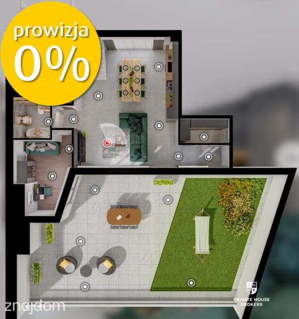 4 pokoje z tarasem i panoramą, Kraków Wybickiego - zdjęcie 6