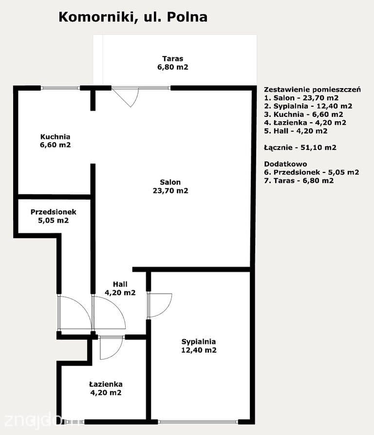 Idealne 51,1 m² | Parter | Ogród | 2 miejsca - zdjęcie 14