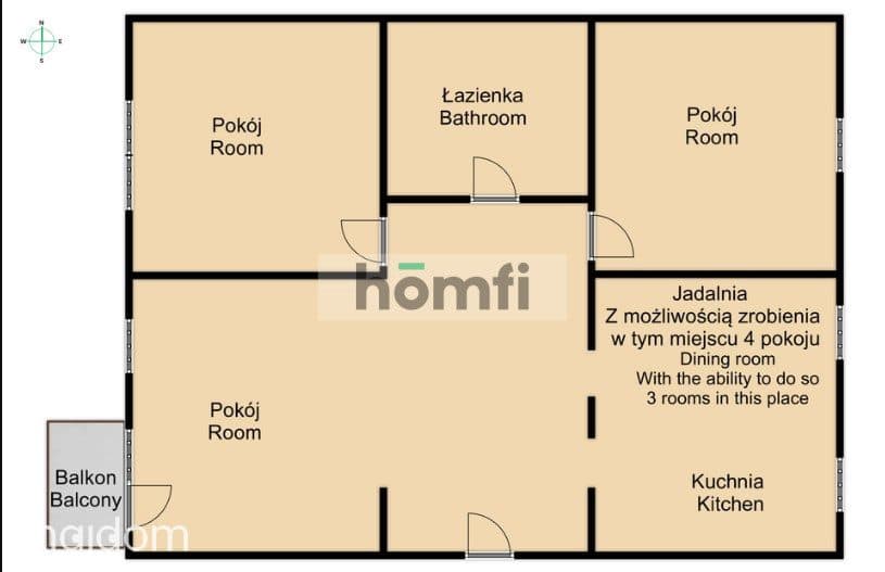 Duże mieszkanie z możliwością aranżacji na 4 pokój - zdjęcie 17
