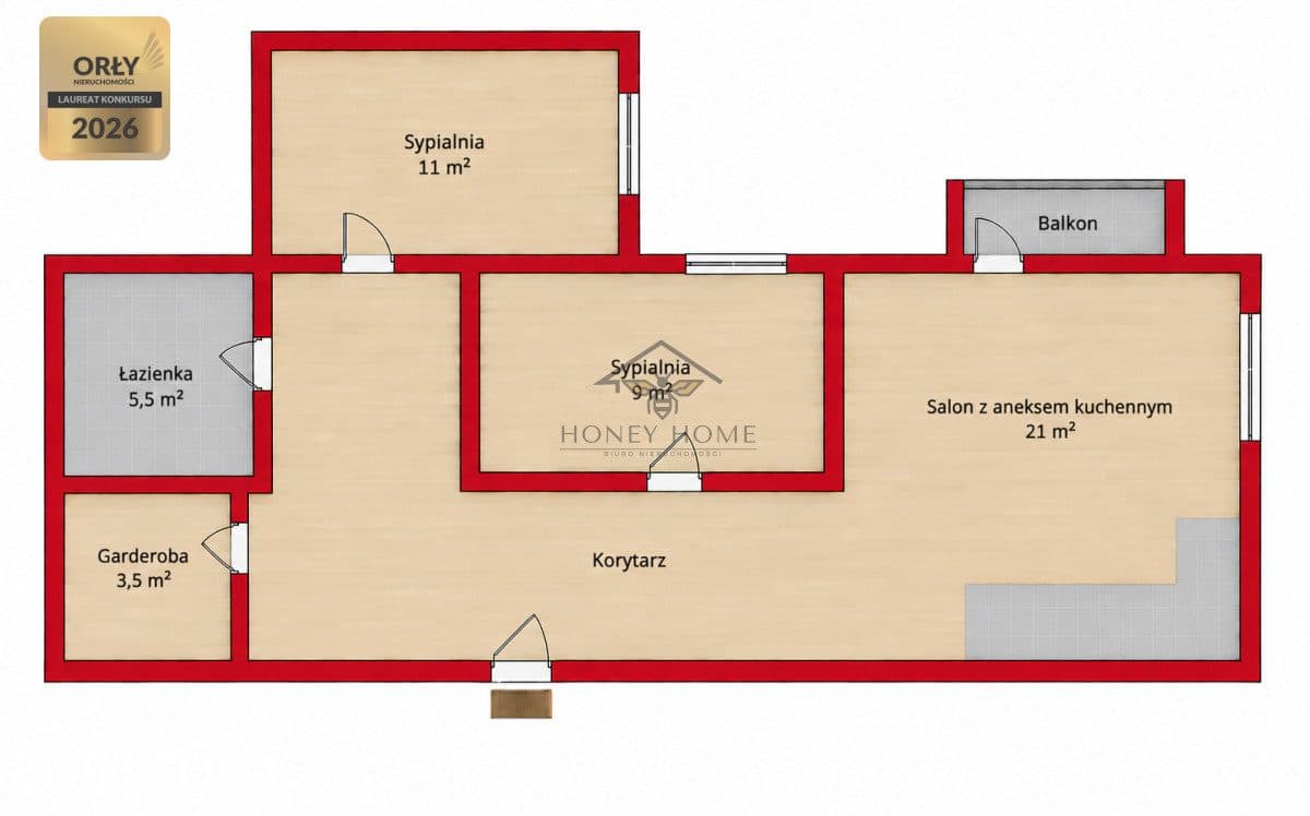 3 pokoje | 61,4 m² | Gotowe do zamieszkania - zdjęcie 16