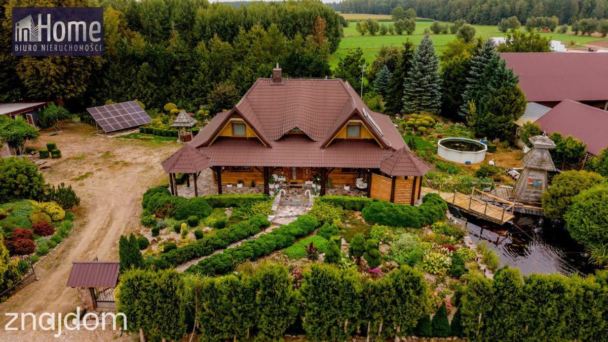 Dom z bali 200 m² | 6 sypialni | duża działka