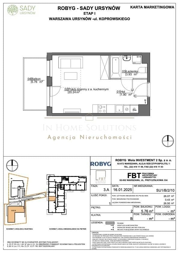 Kawalerka z balkonem o pow. 5,76 m2 - zdjęcie 16