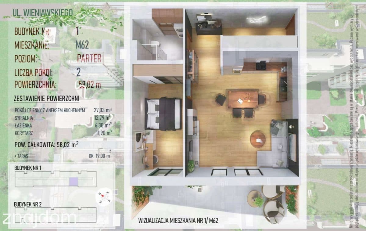 Nowa inwestycja w super cenie! 58 m2 + duży taras - zdjęcie 2