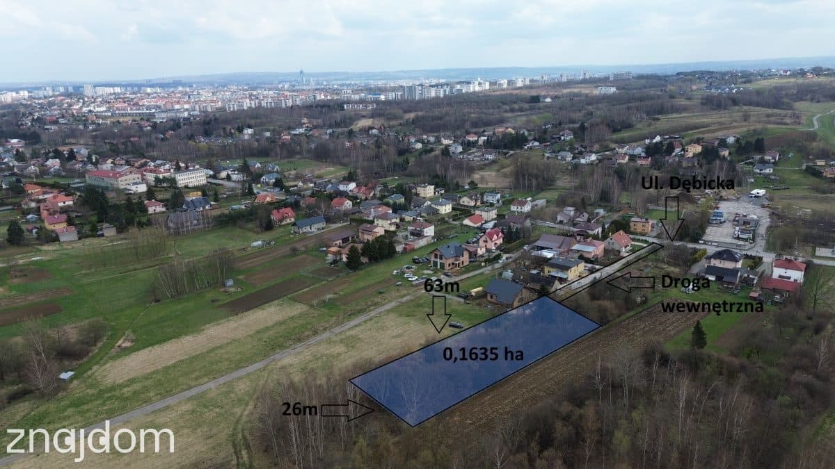 Działka przy Dębickiej 0,1635 ha! z WZ na Dwa Domy - zdjęcie 2