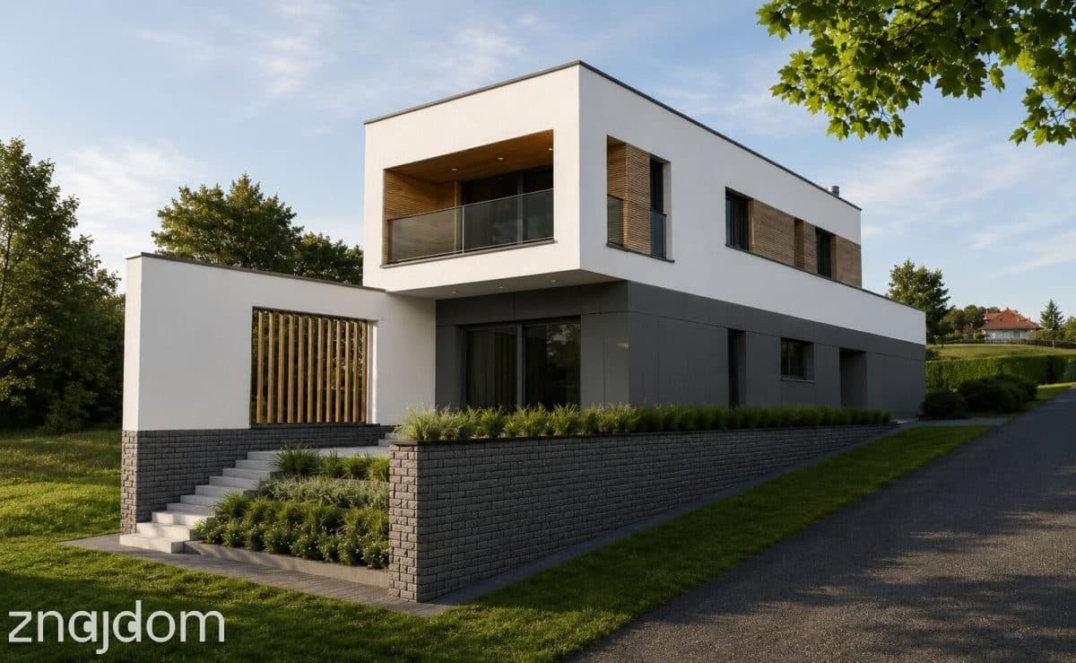 Nowoczesny dom 200 m²  garaż dwustanowiskowy.