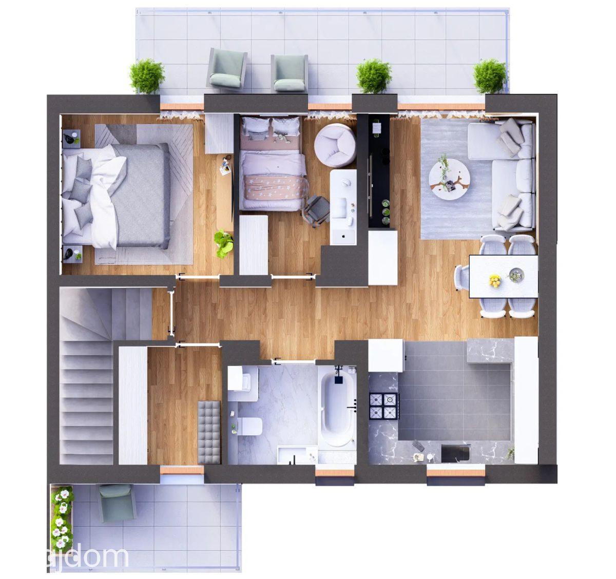 NOWOŚĆ NA SŁOCINIE ! 65 m2 / 3 pokoje z garderobą - zdjęcie 3