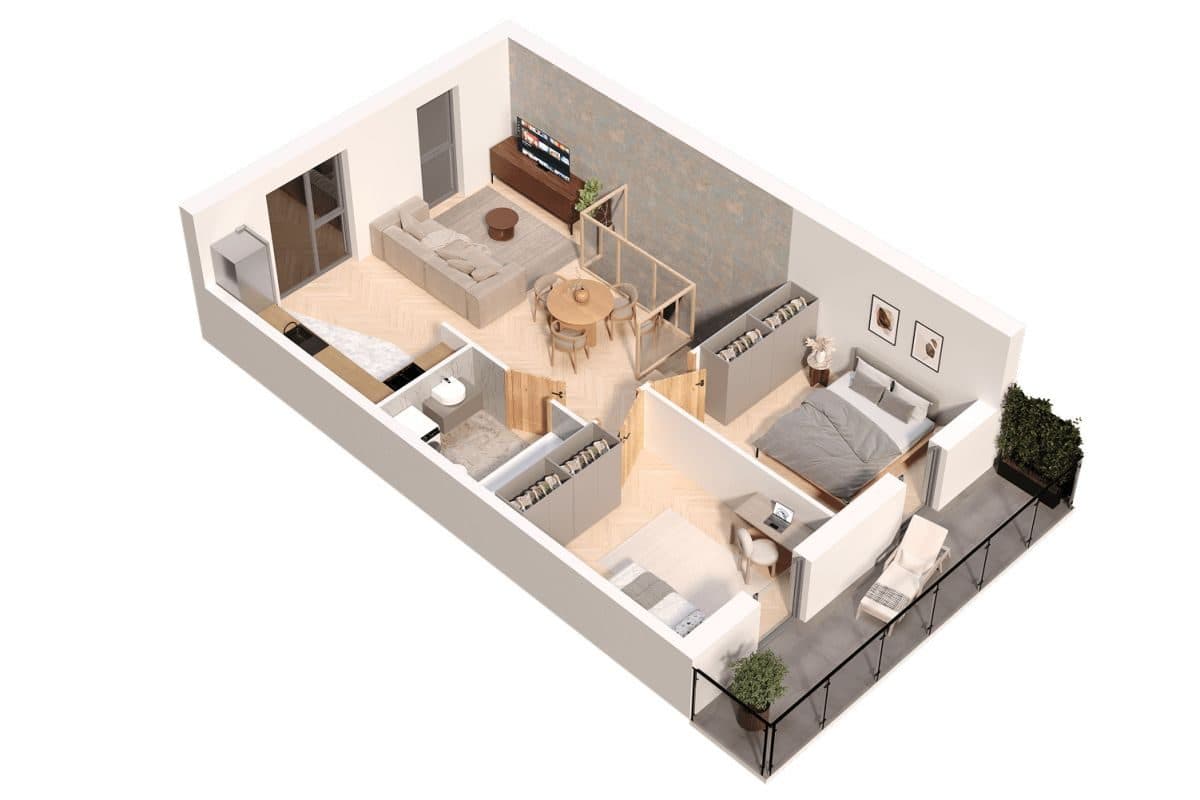 Prestiżowe mieszkanie 68 m2 z balkonem | Słocina - zdjęcie 9