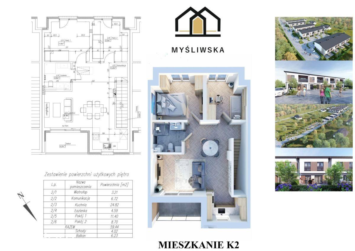 JUŻ DOSTĘPNE! Mieszkanie 60 m2 + balkon| Myśliwska - zdjęcie 3