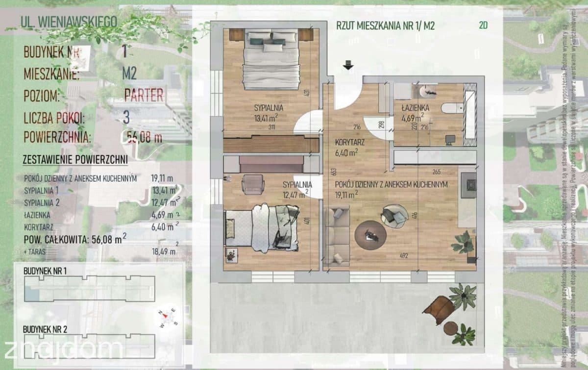 Nowa inwestycja| 56 m2 + duży taras |Wieniawskiego - zdjęcie 2