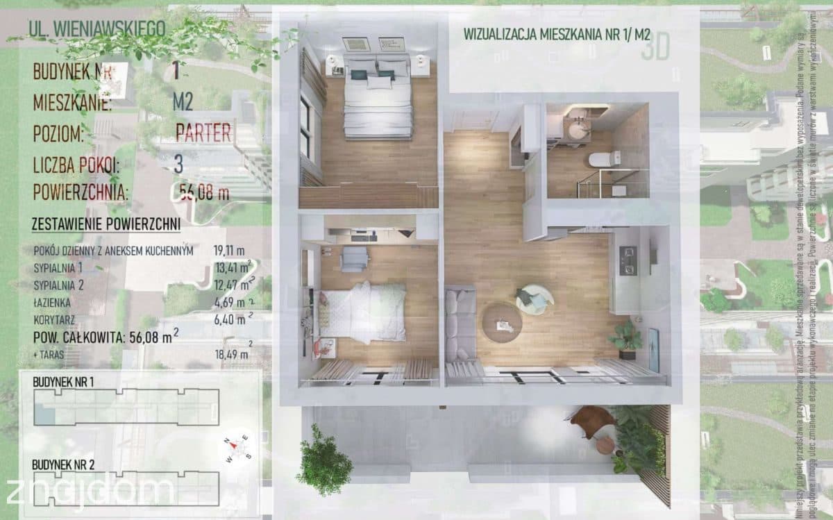 Nowa inwestycja| 56 m2 + duży taras |Wieniawskiego - zdjęcie 6