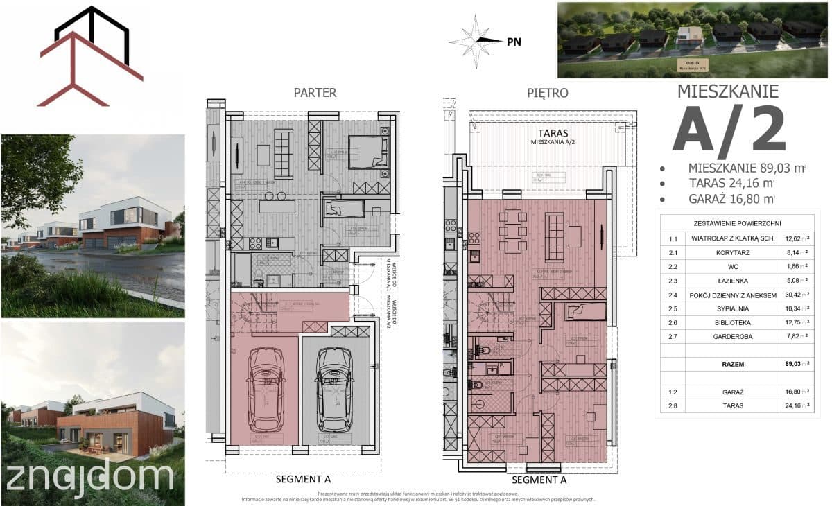 4 pokoje / 24 m2 tarasu/ Garaż / Salon o pow. 30m2 - zdjęcie 2