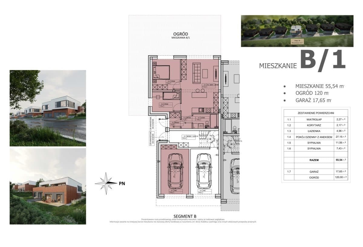 Wysoki standard | 56 m2 | Garaż | Ogród 120 m2 - zdjęcie 3