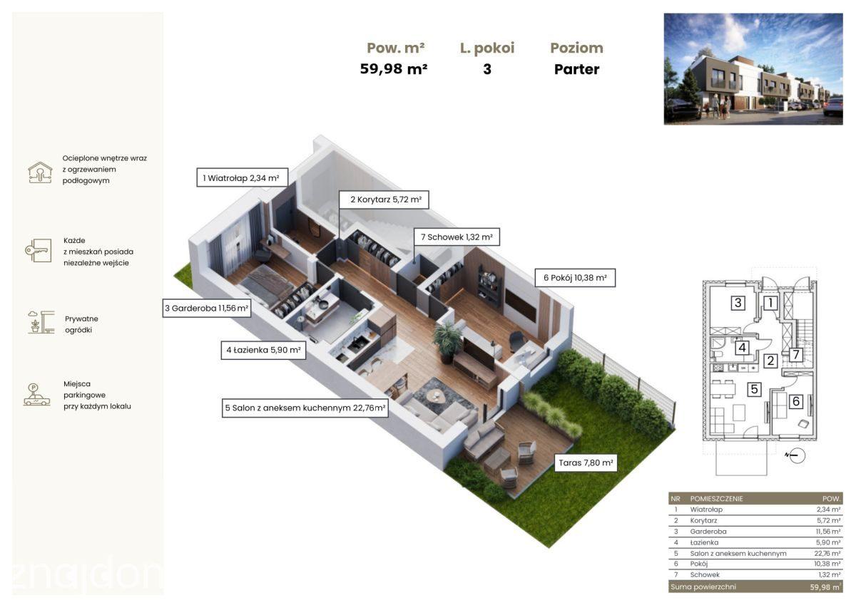 Nowość | 60m2 z tarasem i ogrodem | Lwowska - zdjęcie 2