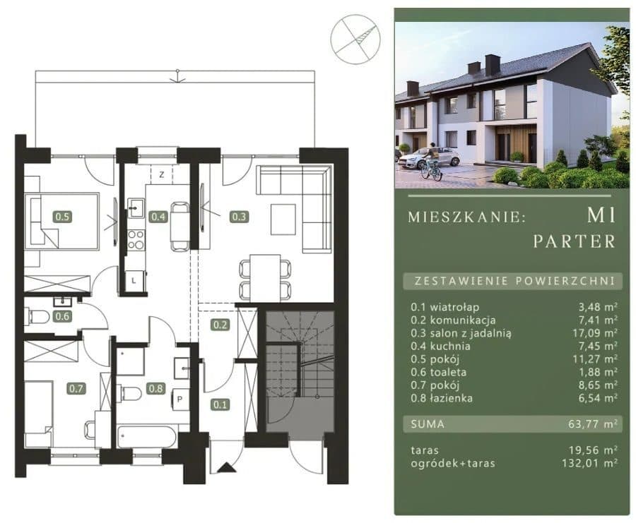 Mieszkanie 64m2 | 2 MP w CENIE! OGRÓDEK 132m2! - zdjęcie 5